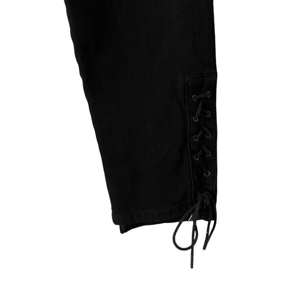 Citizens of Humanity Olivia High Rise Slim Ankle Lace Up Jeans US 28 Black Denim - Picture 11 of 16